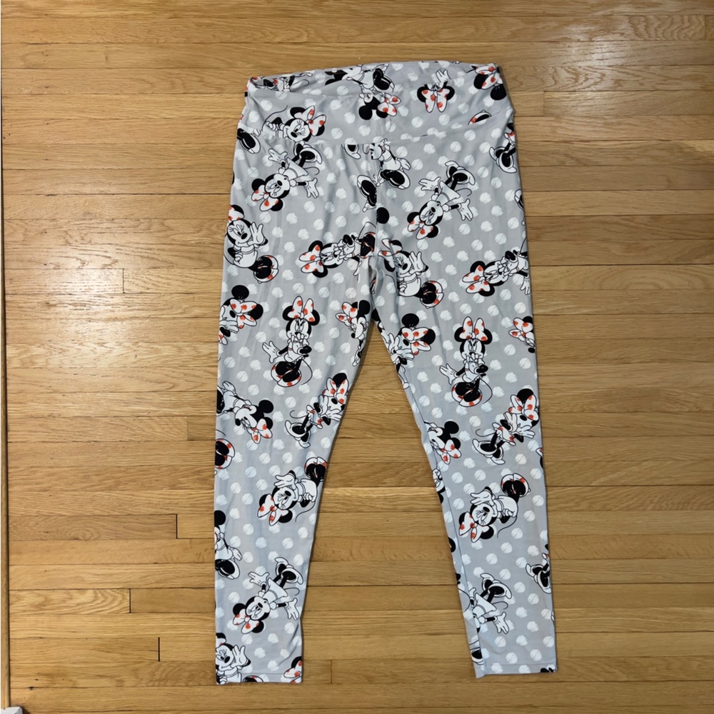 Womens Disneyland & Disney World Themed Leggings, Minnie Mouse Polka Dot Size TC